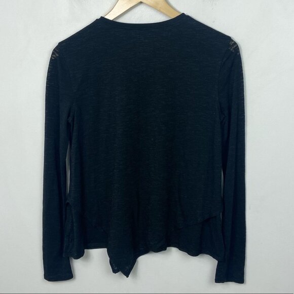 Lululemon Black Sweetest Day Top Burnout Long Sleeves Size 2 TShirt Layering Tee - Picture 5 of 10